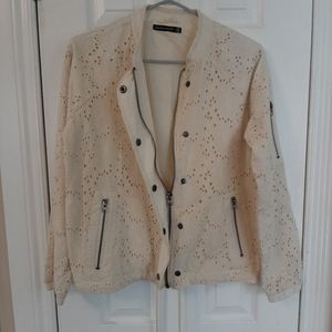 Lightweight lace detail jacket